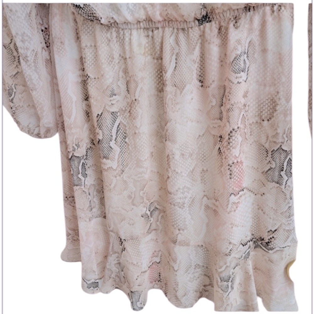 White House Black Market Snake-Print Soft Blouson Mini Dress - 6 - Picture 12 of 17